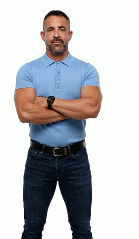 Virtual Jorge — Jorge Cruise wearing a blue shirt