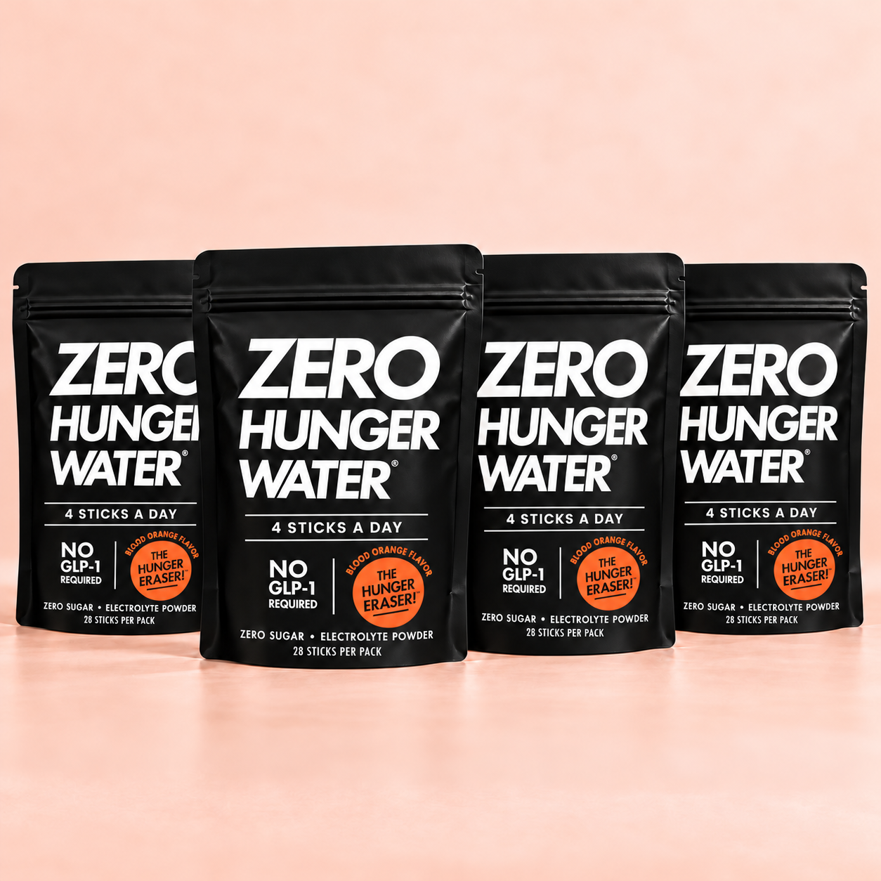 Blood Orange: four-pouch kit with four matching stick details