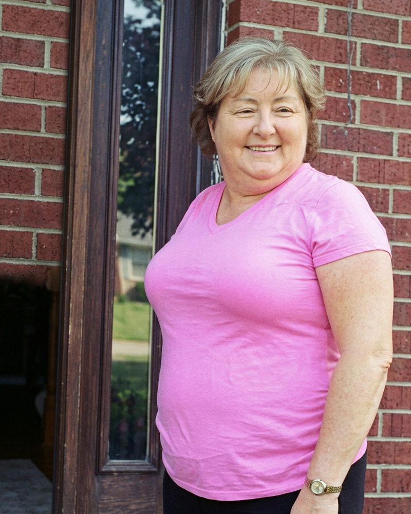 Sandy Rosser before beginning her transformation