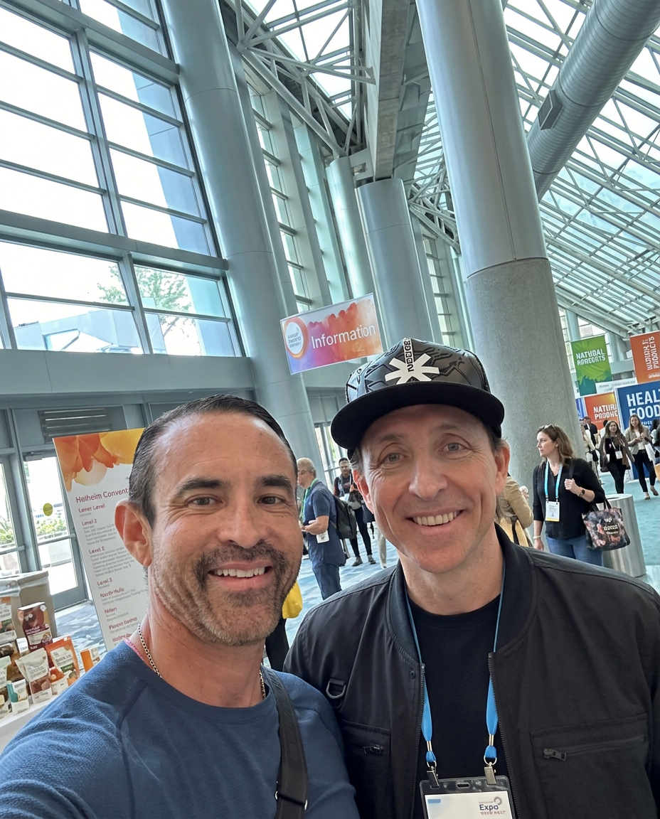 Jorge Cruise with Dave Asprey at Expo West